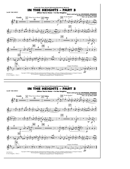In The Heights: Part 3 - 3rd Bb Trumpet