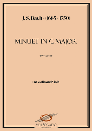 Minuet in G Major (BWV 114) - (J. S. Bach) - For Violin and Viola Duo