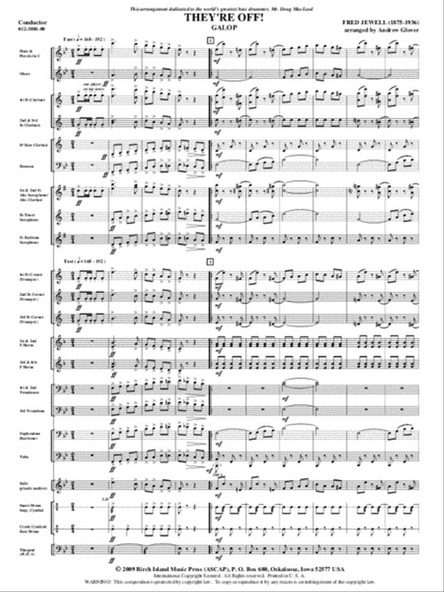 They're Off! Concert Band scores gallery preview page 2