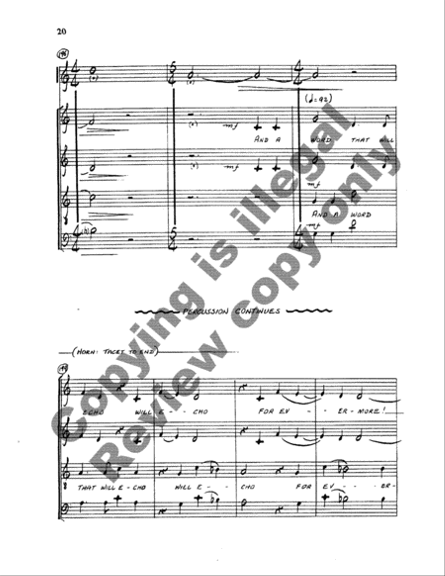 Paul Revere's Ride 4-Part scores gallery preview page 21