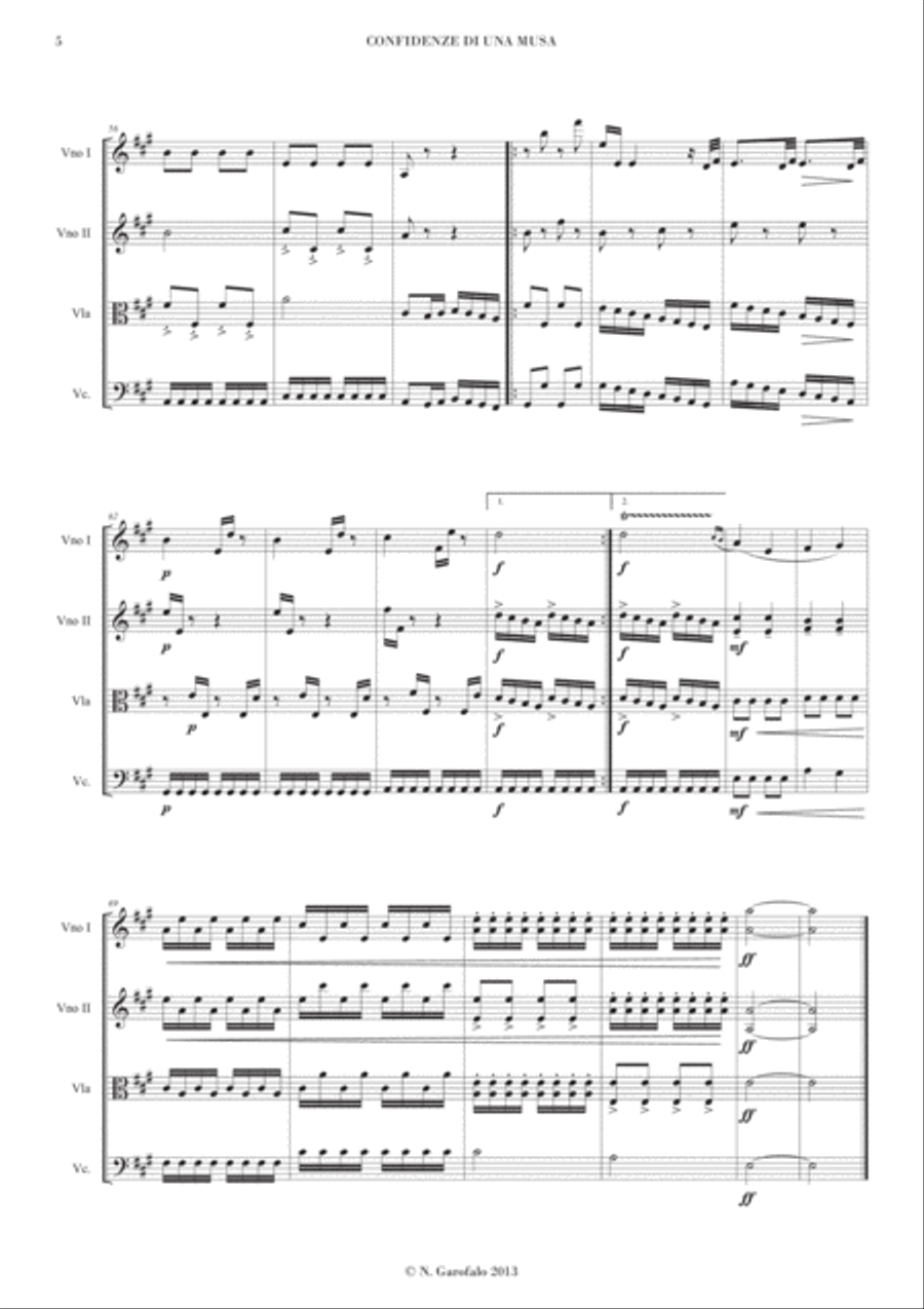 String Quartet no. 1 - Confidences of a Muse String Quartet scores gallery preview page 5
