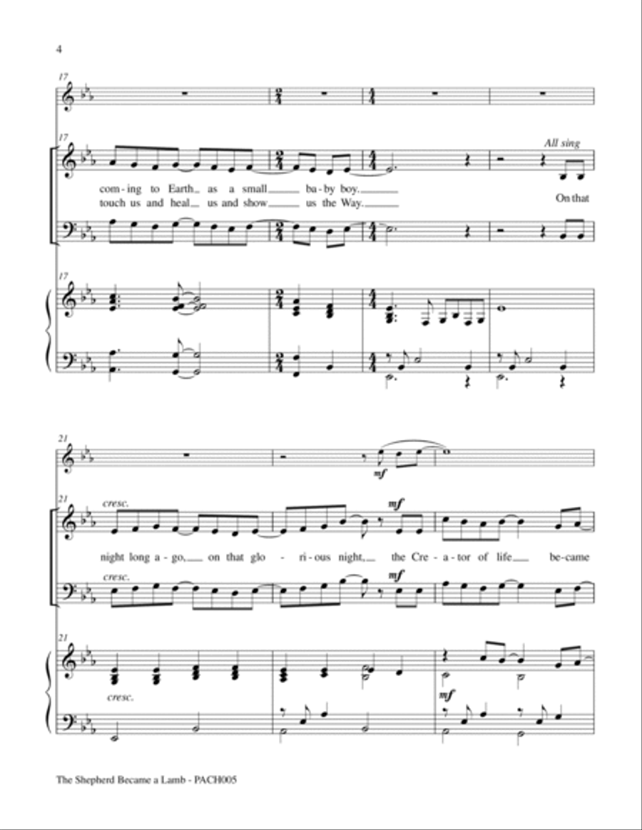 The Shepherd Became a Lamb Choir scores gallery preview page 4