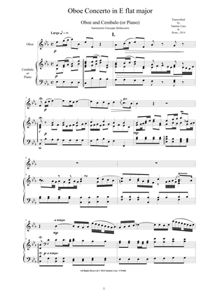 Book cover for Sammartini - Oboe Concerto in E flat major for Oboe and Cembalo (or Piano)