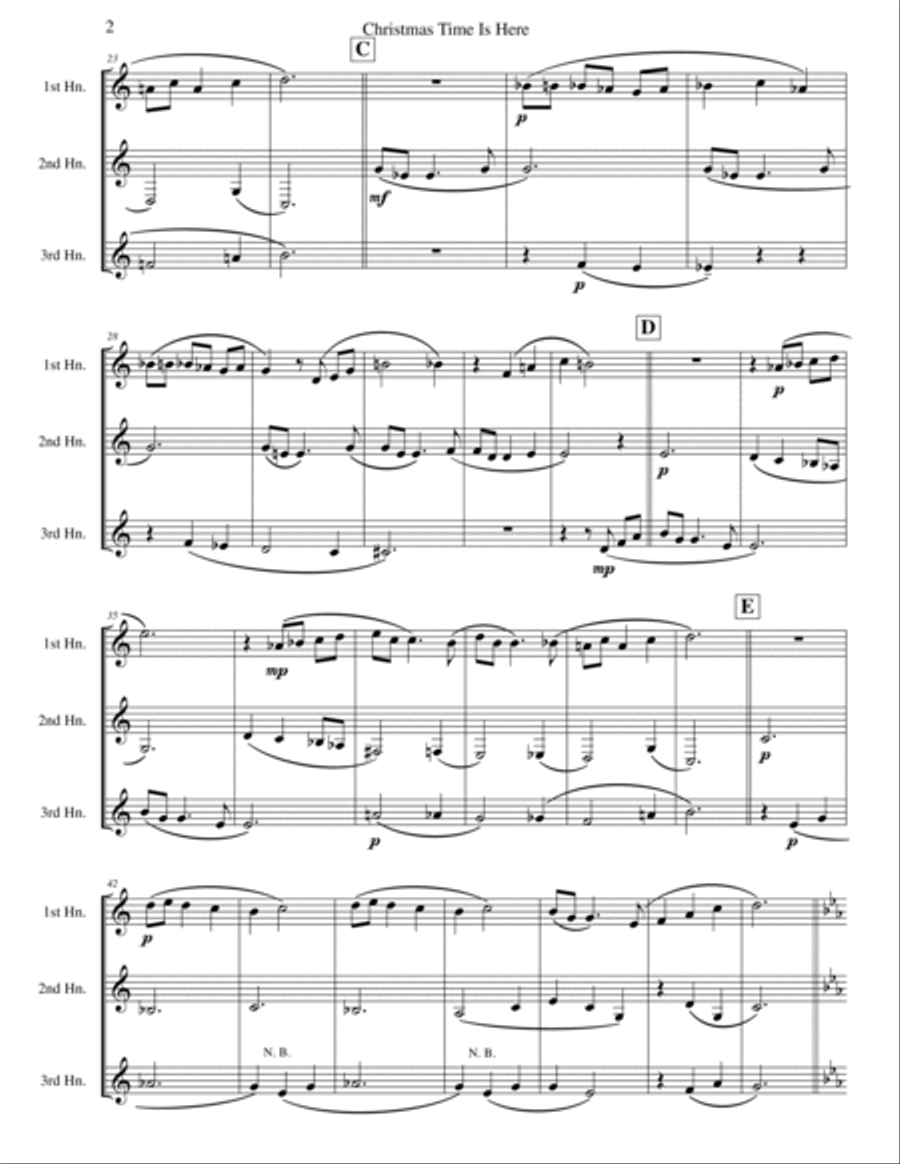 Christmas Time Is Here Christmas Time Is Here Brass Trio scores gallery preview page 2