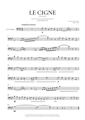 Book cover for The Swan (Contrabass Solo) - Saint Saens