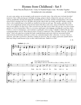 Hymns from Childhood - Set 5 (solo)