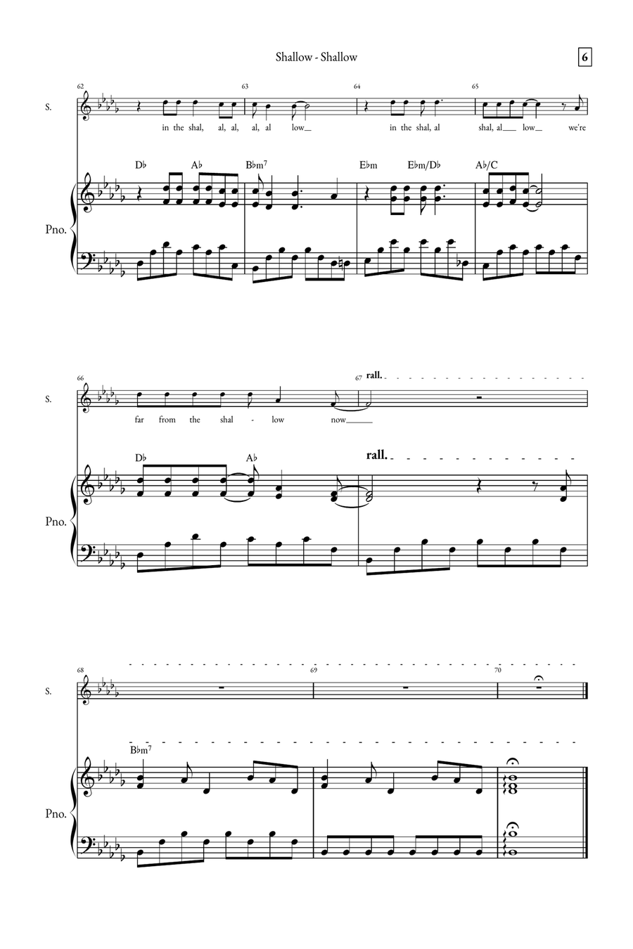 Shallow A Cappella scores gallery preview page 6