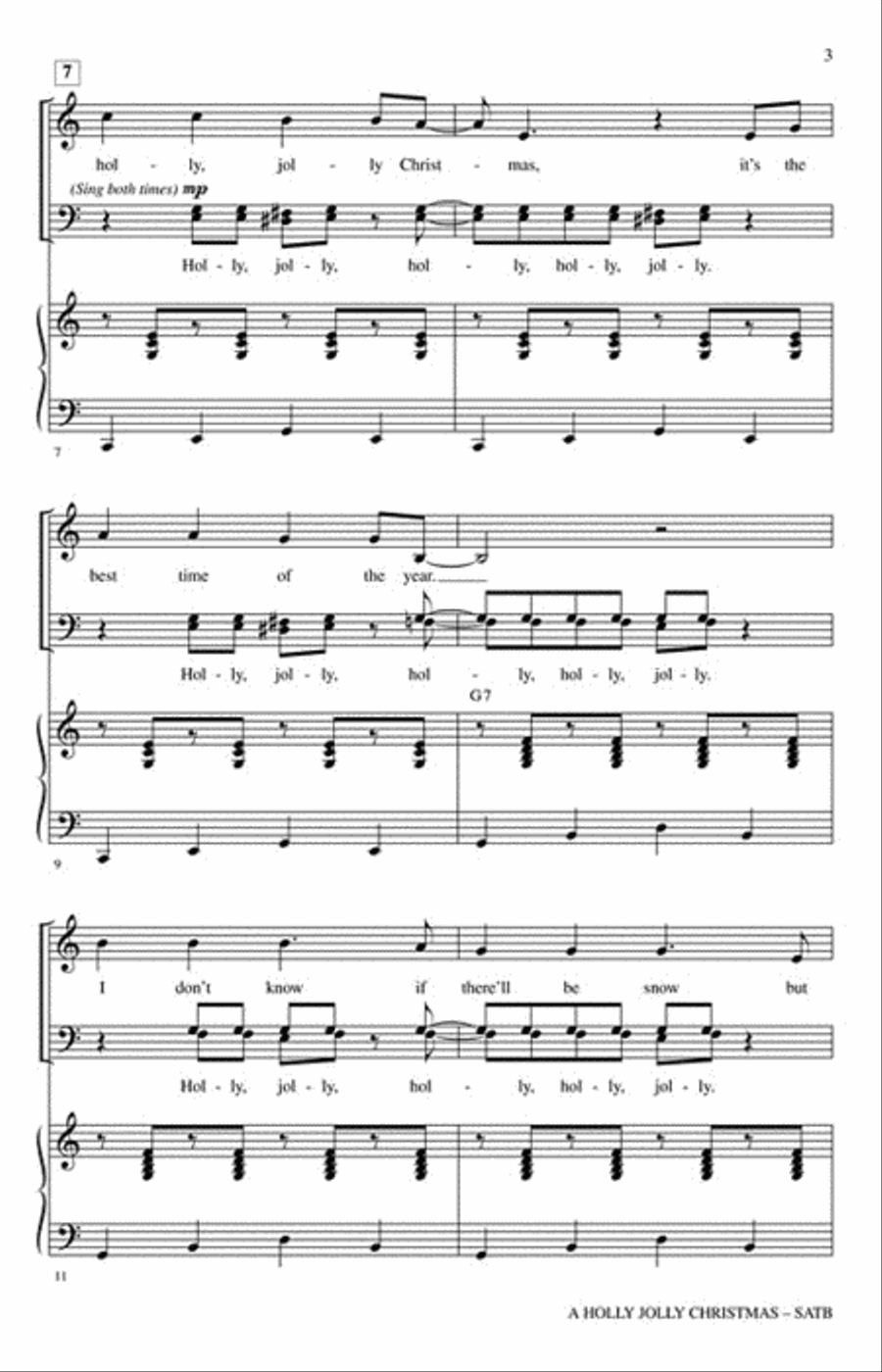 A Holly, Jolly Christmas 4-Part scores gallery preview page 3