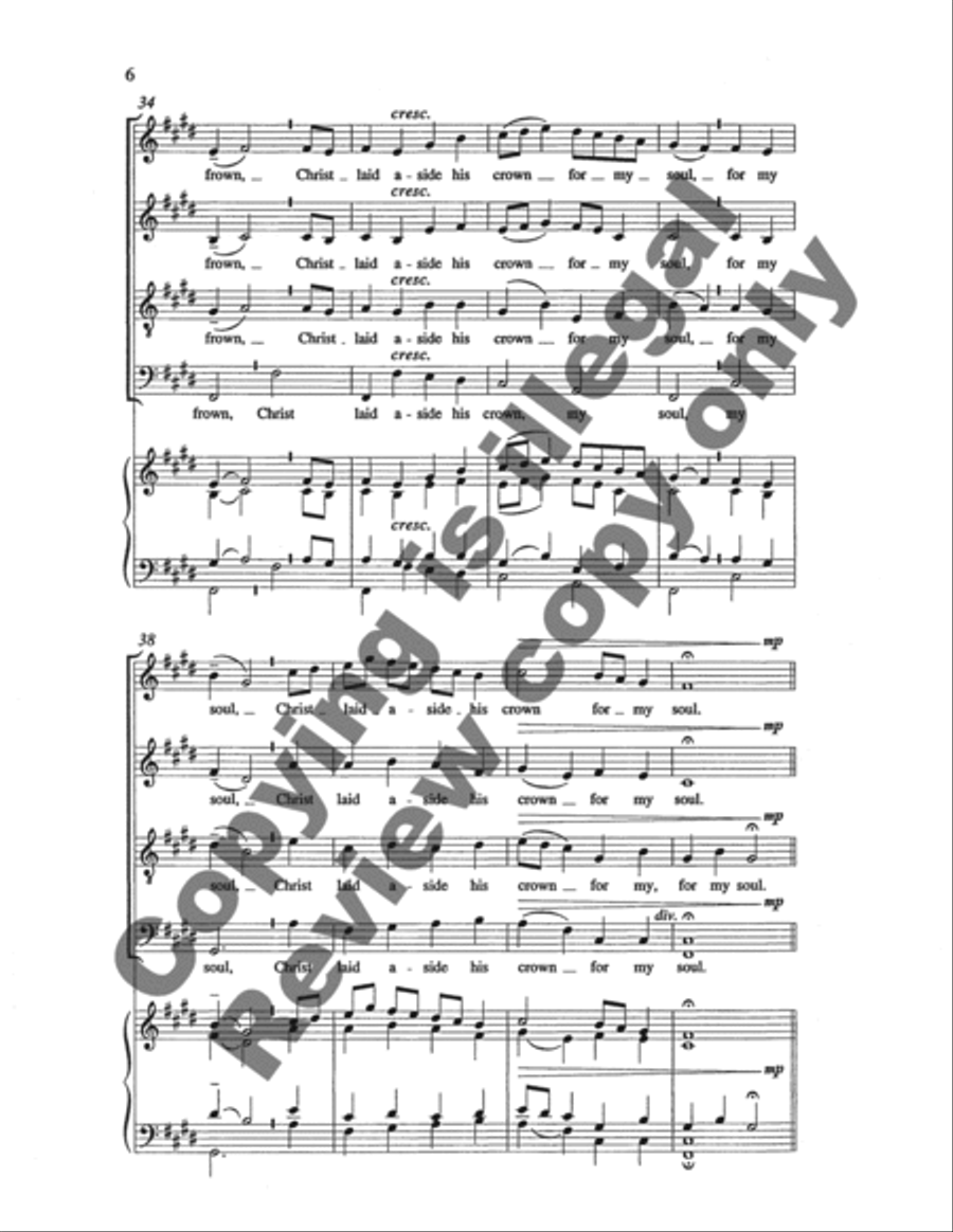Three American Hymn-Tune Settings: 2. What Wondrous Love is This? 4-Part scores gallery preview page 5