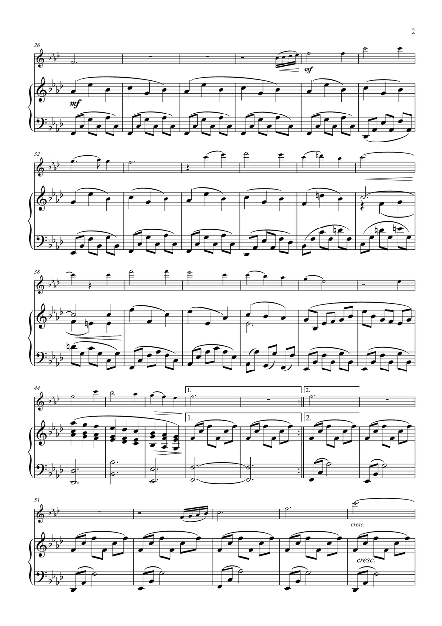 Scarborough Fair - Flute & Piano Flute Solo scores gallery preview page 3