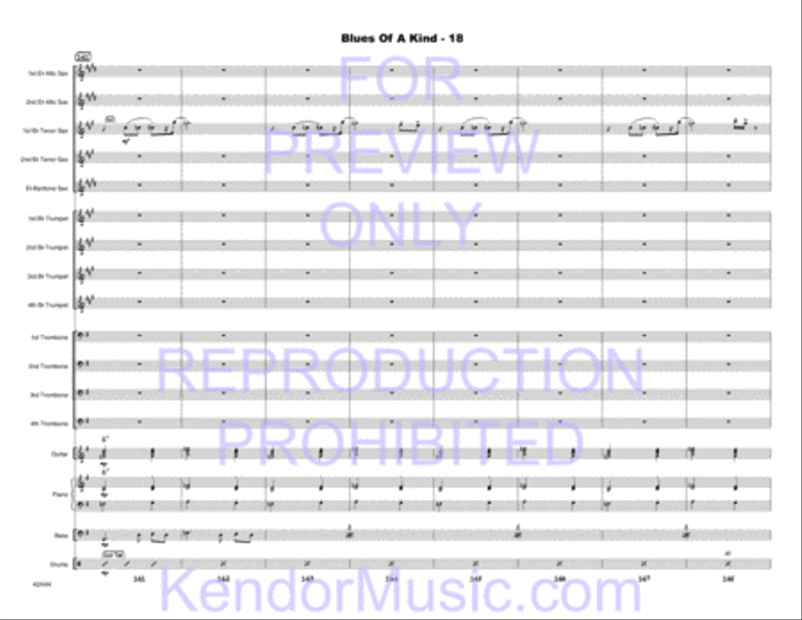 Blues Of A Kind (Full Score) Jazz Ensemble scores gallery preview page 20