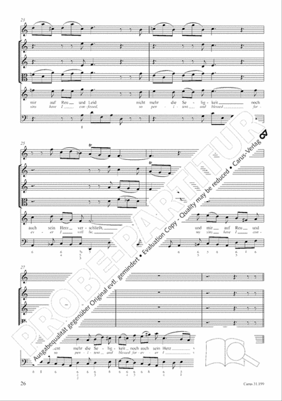 My heart is bathed in blood (Mein Herze schwimmt im Blut) Orchestra scores gallery preview page 27