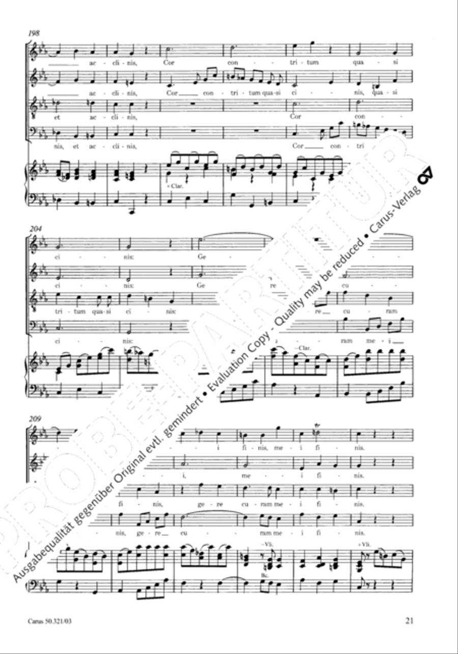 Requiem in C minor 4-Part scores gallery preview page 28