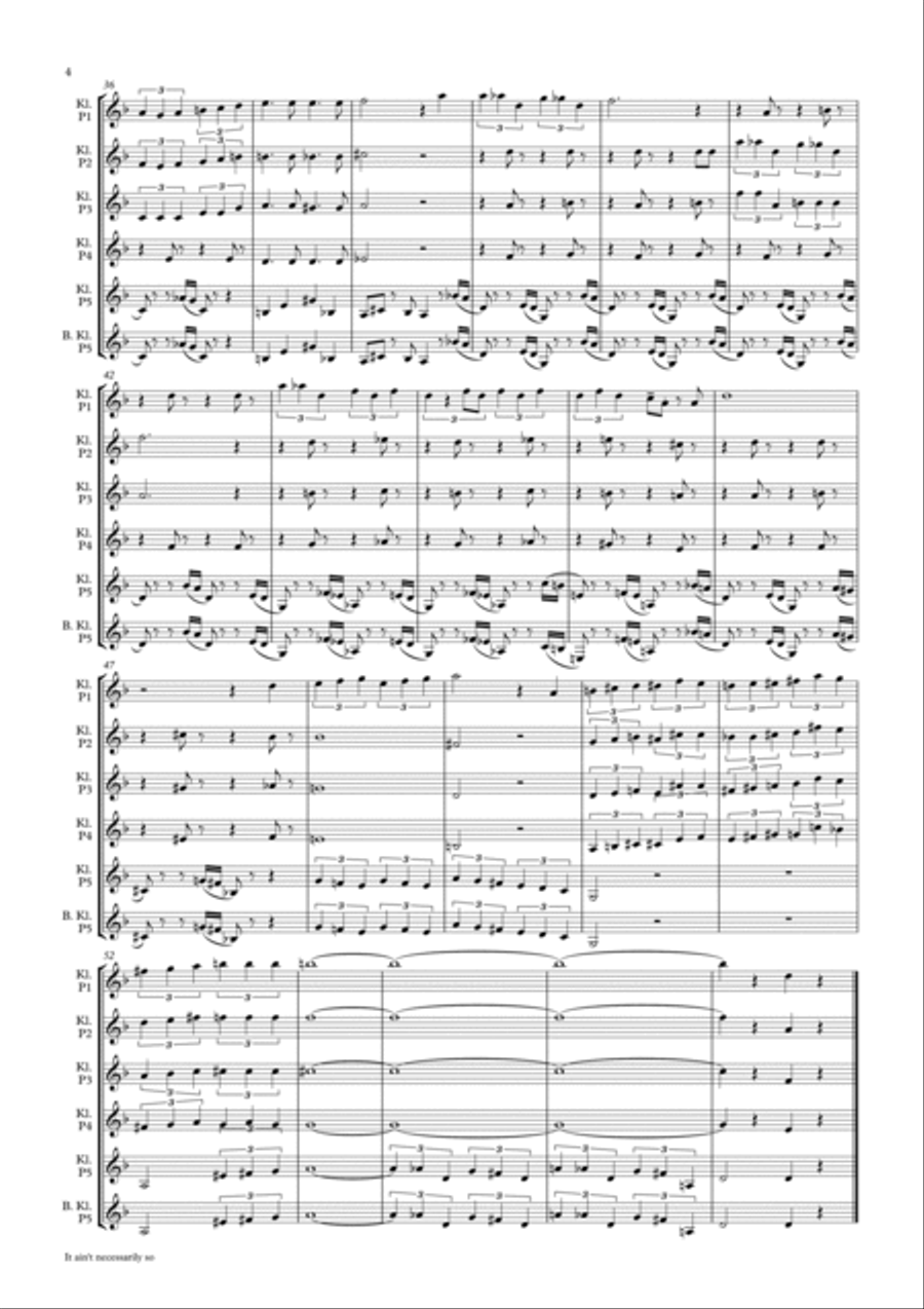 It Ain't Necessarily So It Ain't Necessarily So Woodwind Quintet scores gallery preview page 4