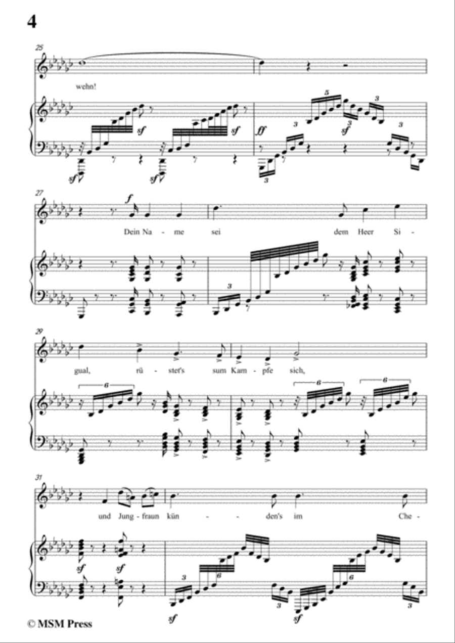 Schumann-Dem Helden,in G flat Major,for Voice and Piano Voice Solo scores gallery preview page 6