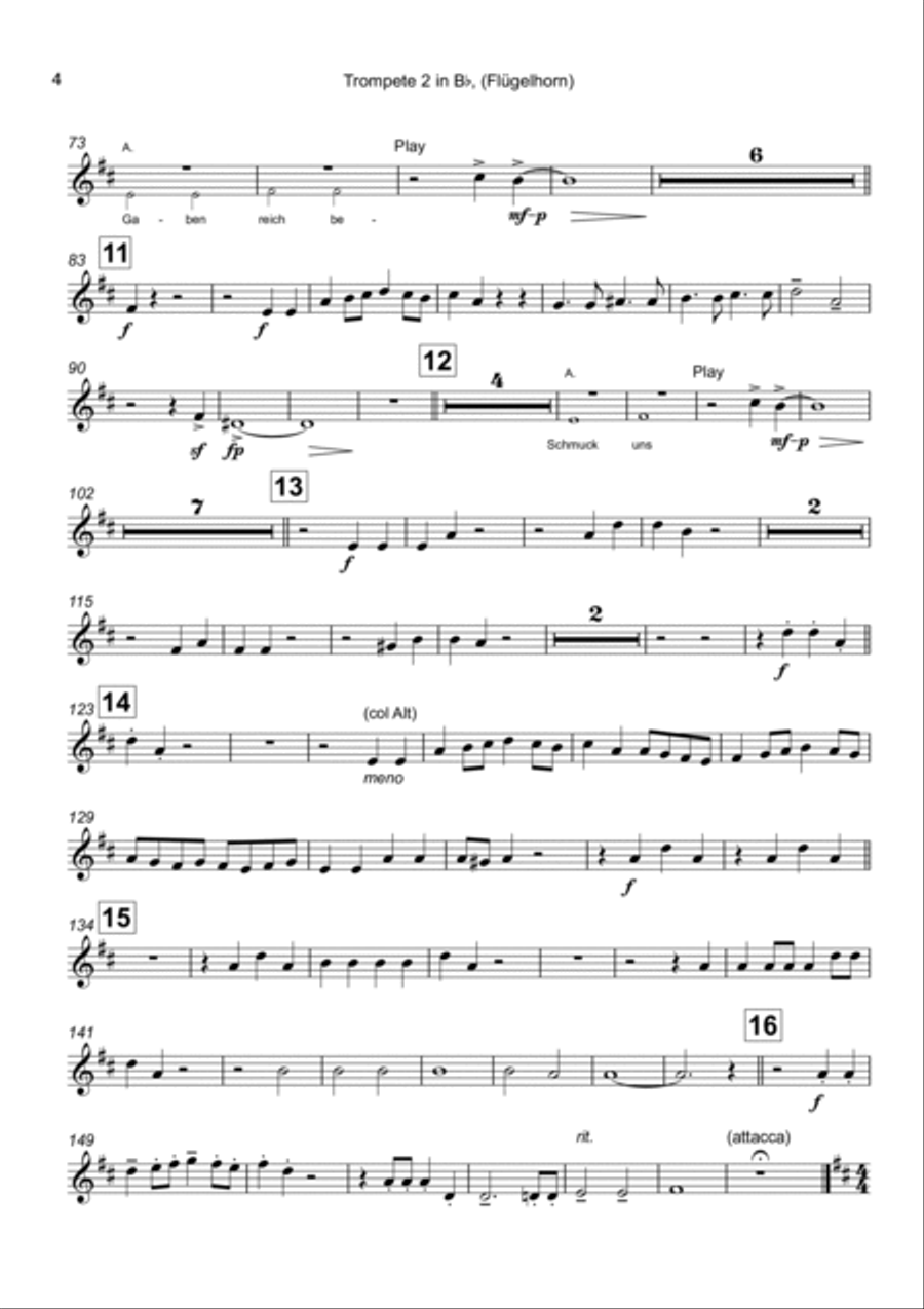 Das Große Gastmahl (Trompete 2) B-Flat Trumpet scores gallery preview page 6
