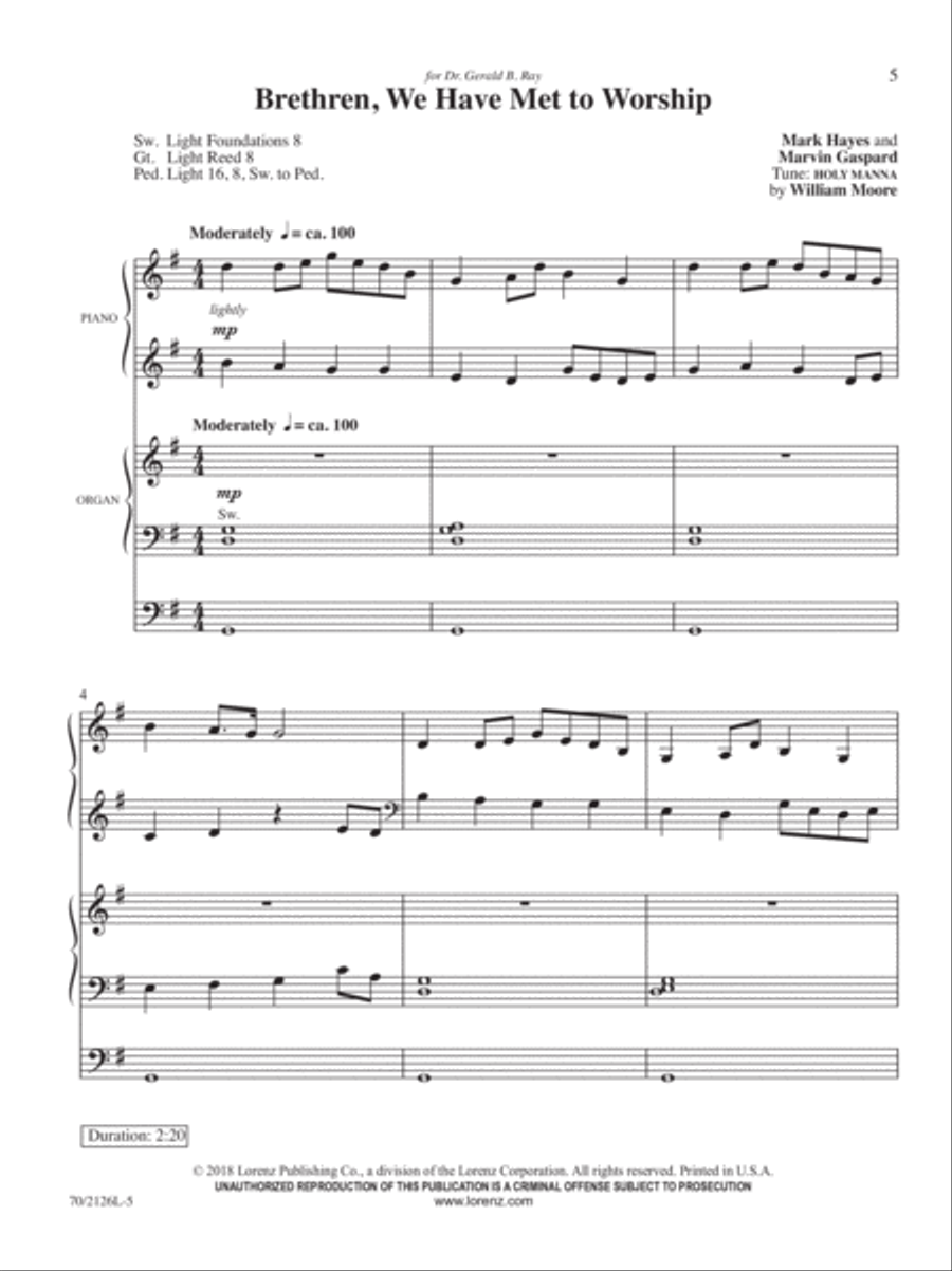 O God, Our Help in Ages Past Organ scores gallery preview page 2