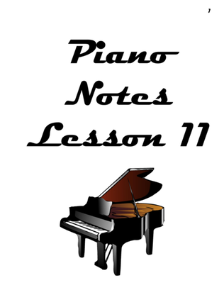 Book cover for Piano Notes Lesson 11