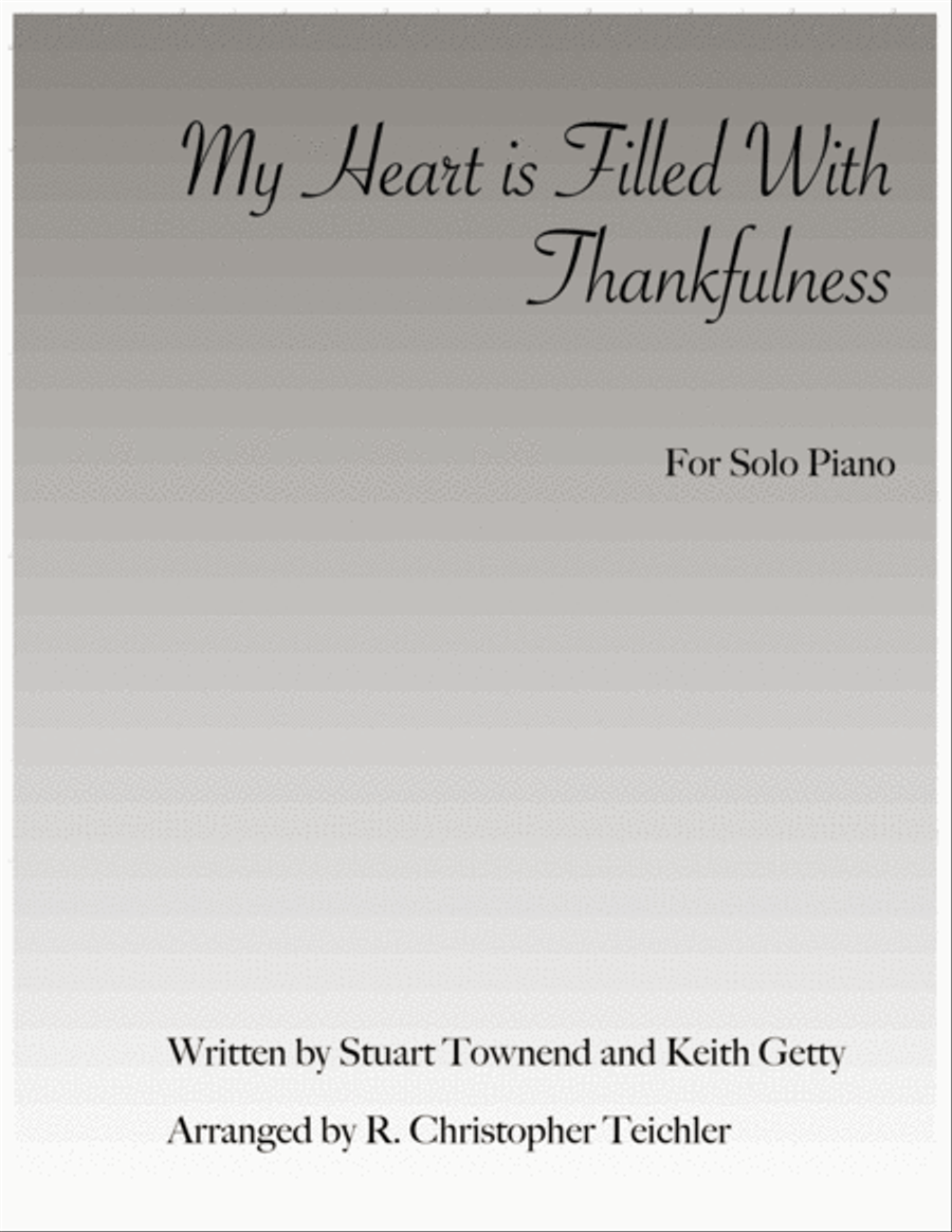 My Heart Is Filled With Thankfulness Piano Solo scores gallery preview page 1