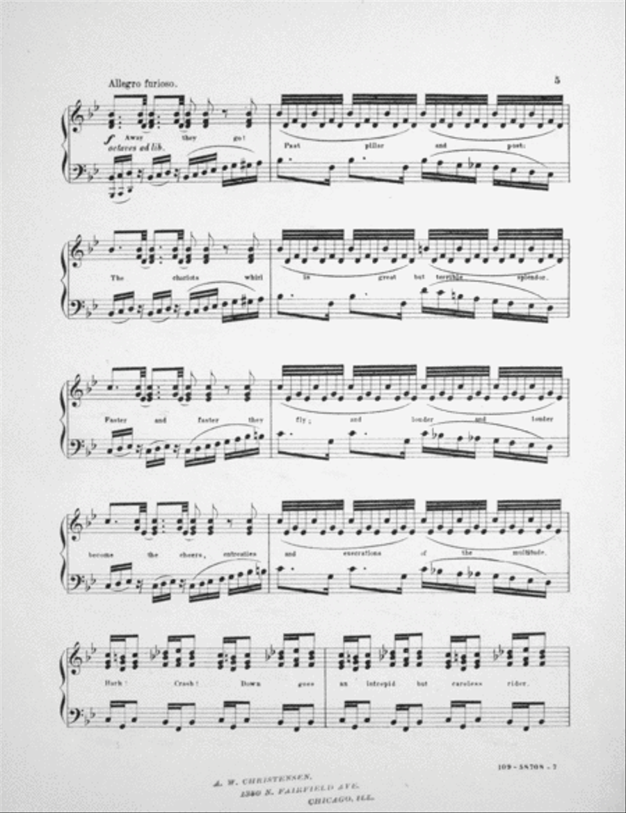 The Chariot Race. Transcription Piano Solo scores gallery preview page 4
