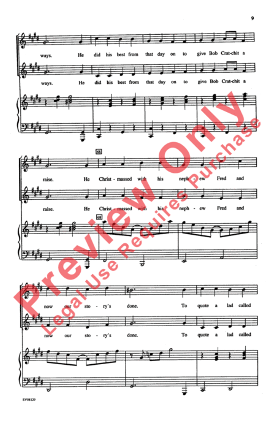 Scrooge, Scrooge, Scrooge 2-Part scores gallery preview page 8