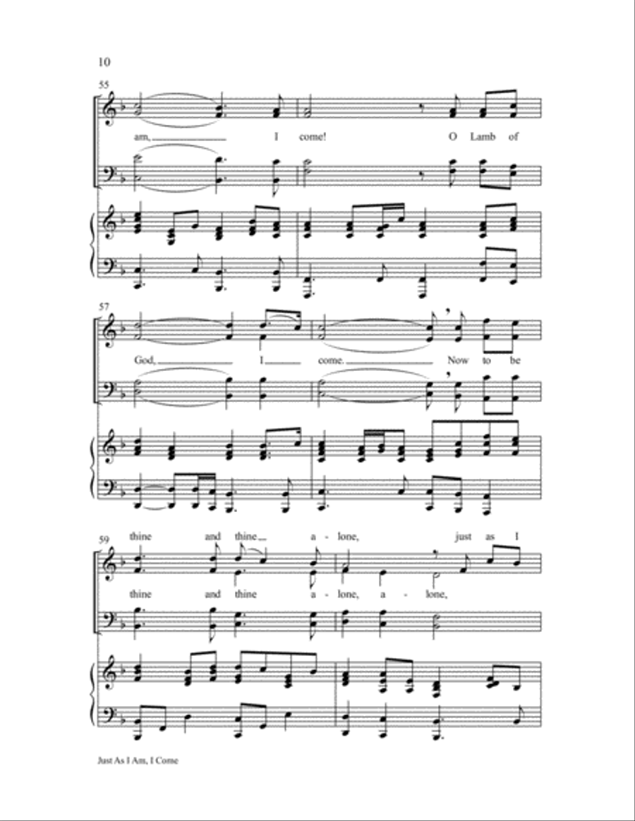 Just as I Am, I Come Just as I Am, I Come 4-Part scores gallery preview page 11