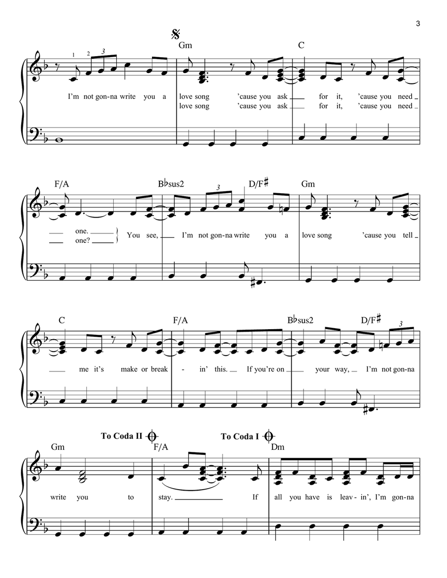 Love Song Easy Piano scores gallery preview page 3