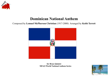 Dominican National Anthem (''Isle of beauty, Isle of Slendour'') for Brass Quintet image number null