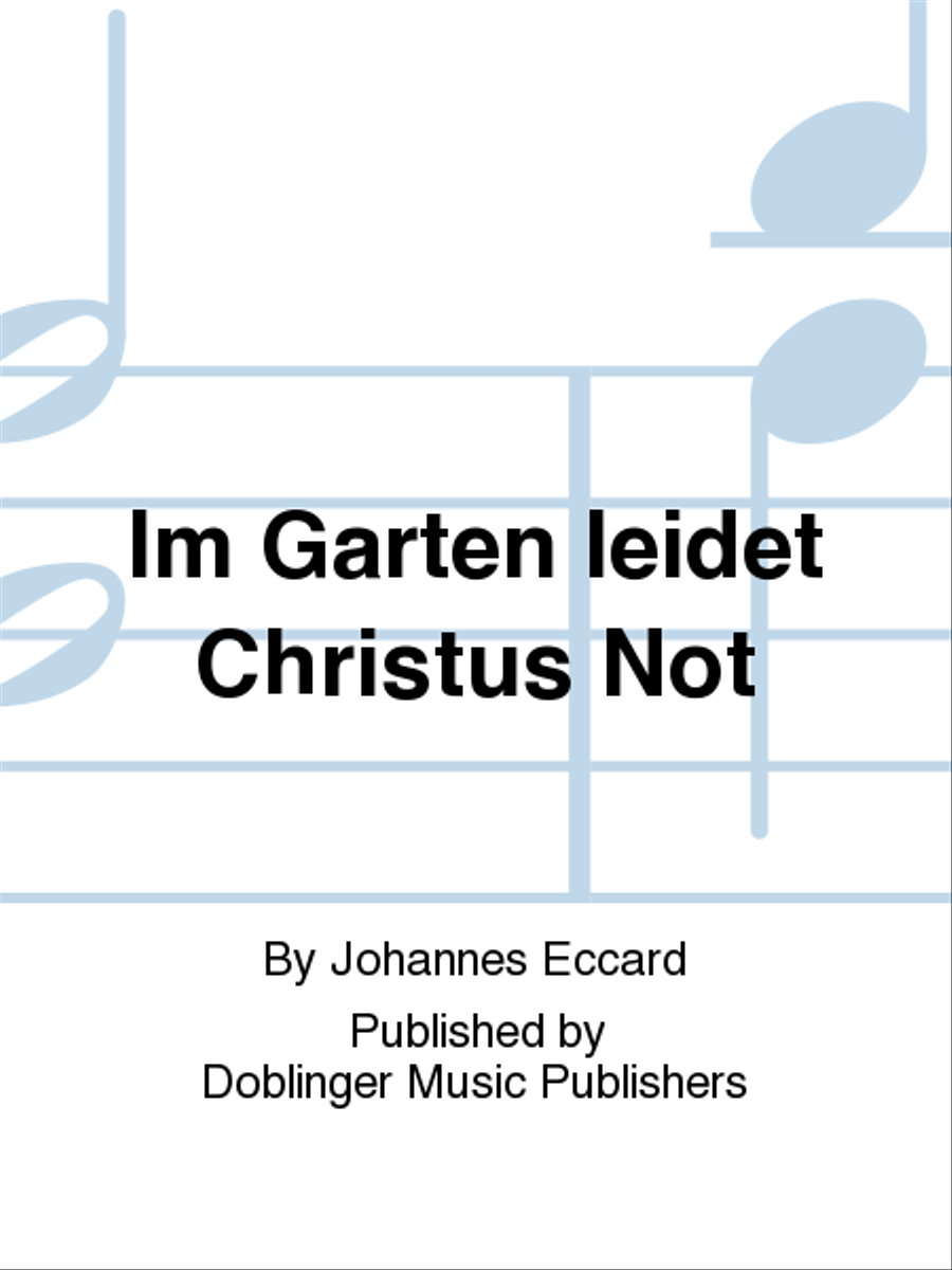 Im Garten leidet Christus Not Choir scores gallery preview page 1