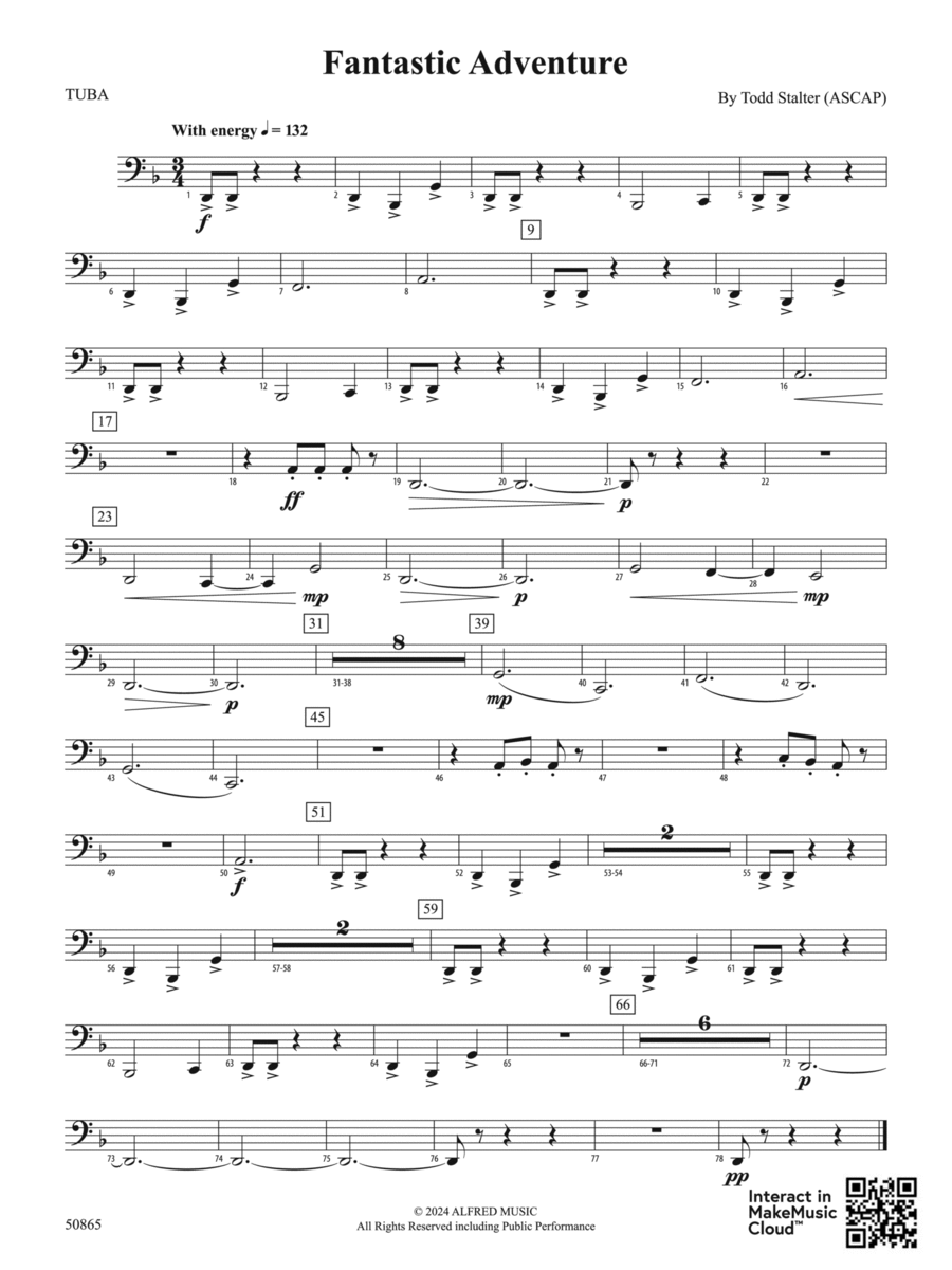 Fantastic Adventure: Tuba Concert Band scores gallery preview page 1