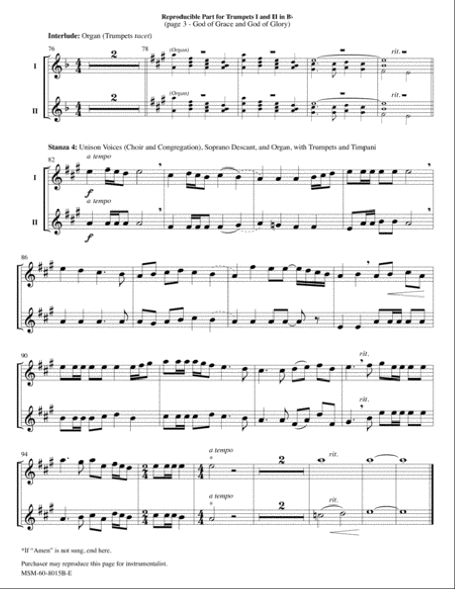 God of Grace and God of Glory Choir scores gallery preview page 3