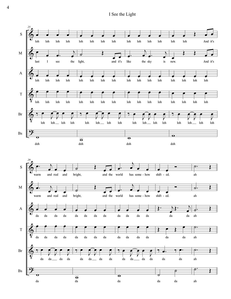 I See The Light I See The Light Divisi scores gallery preview page 4