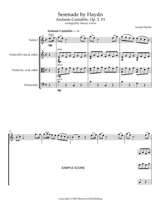 Serenade by Haydn, Op. 3 #5 Andante Cantabile