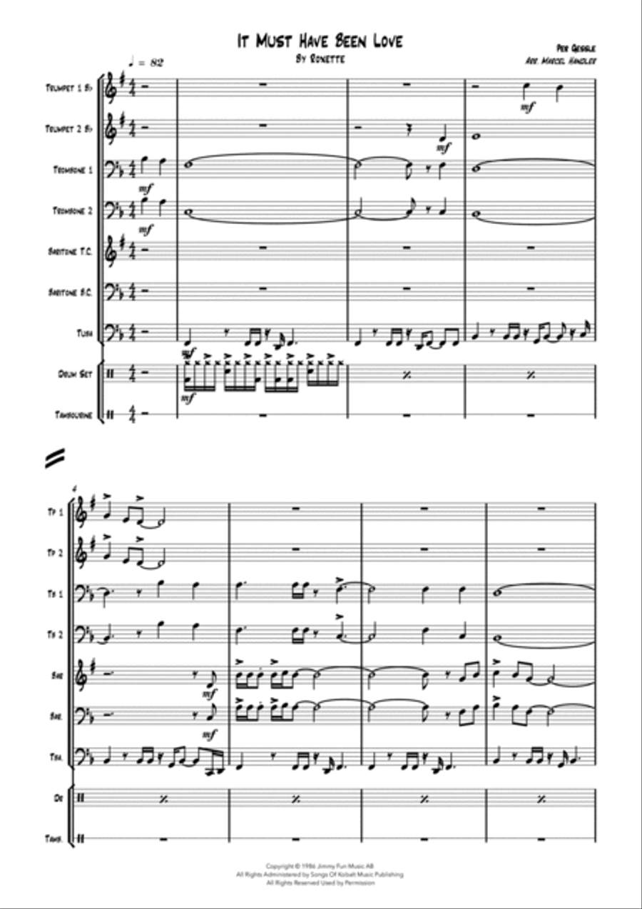 It Must Have Been Love Euphonium scores gallery preview page 2