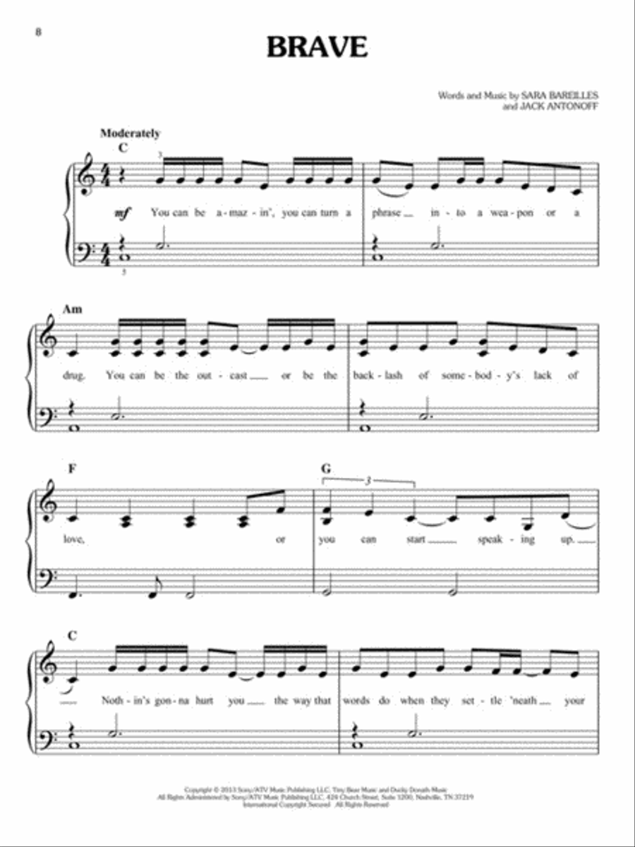 First 50 4-Chord Songs You Should Play on the Piano Easy Piano scores gallery preview page 5