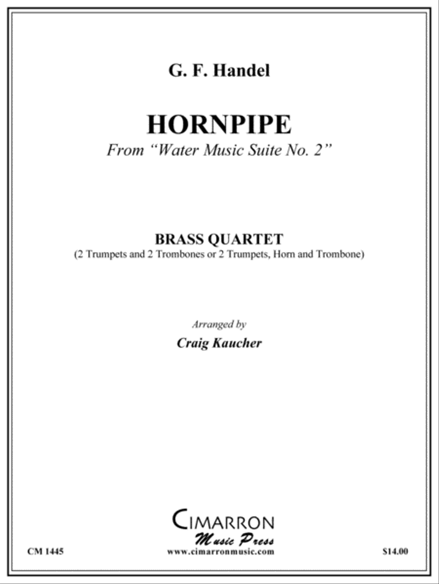 Hornpipe from Water Music Trombone scores gallery preview page 1