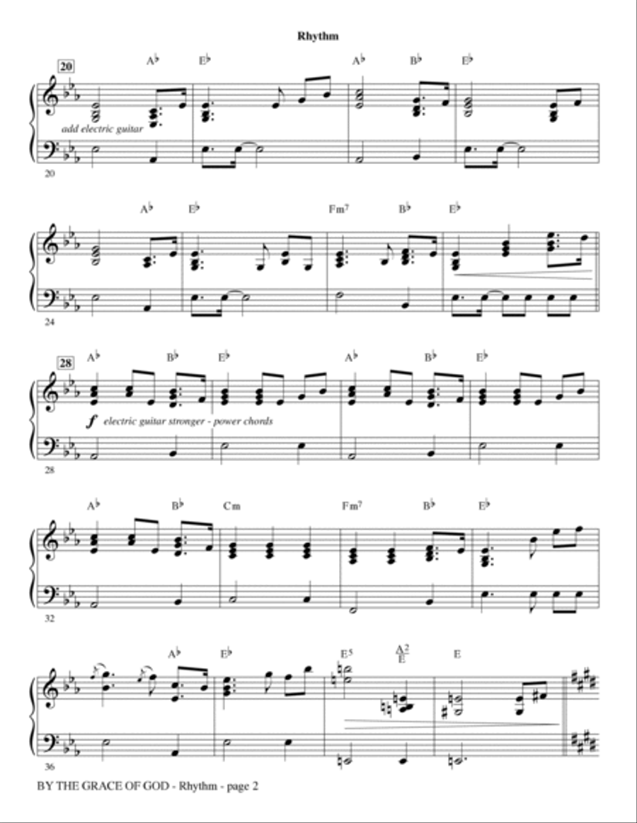 By The Grace Of God - Rhythm Choir scores gallery preview page 2