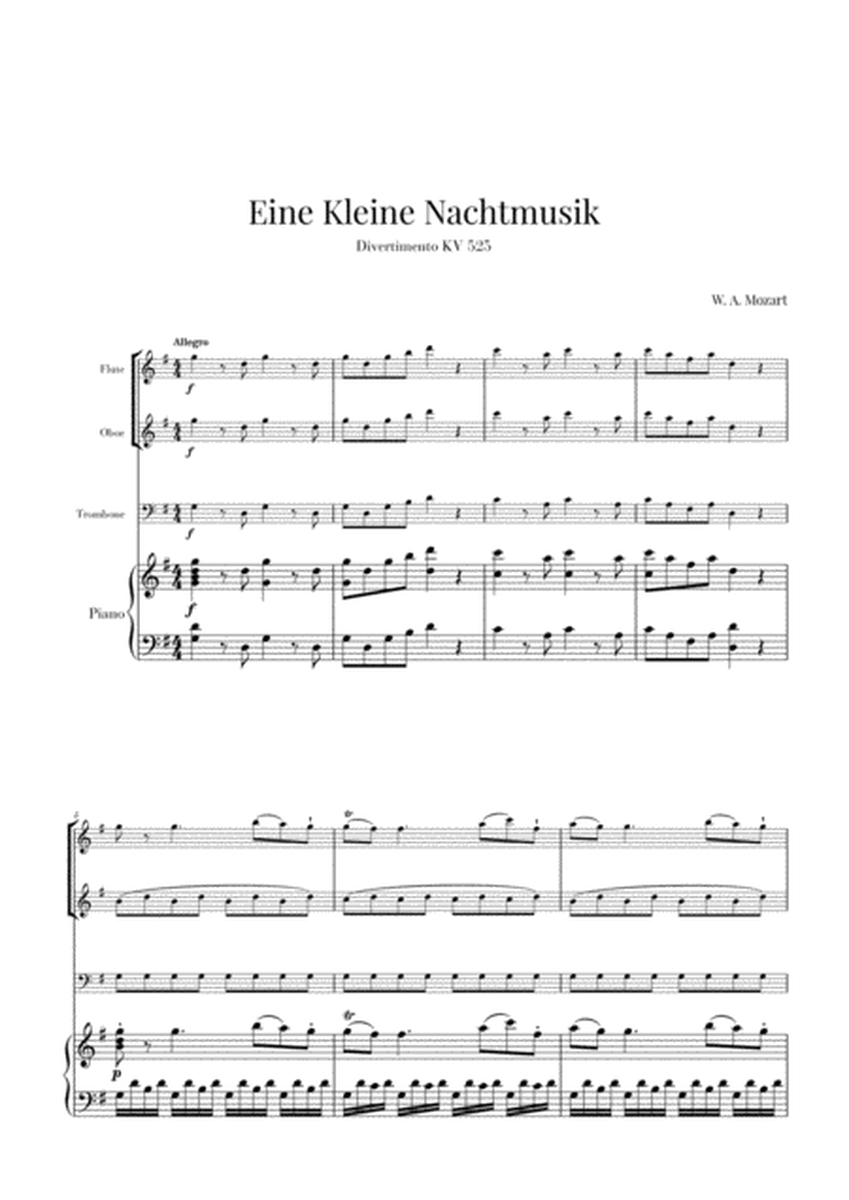 Eine Kleine Nachtmusik for Flute, Oboe, Trombone and Piano image number null