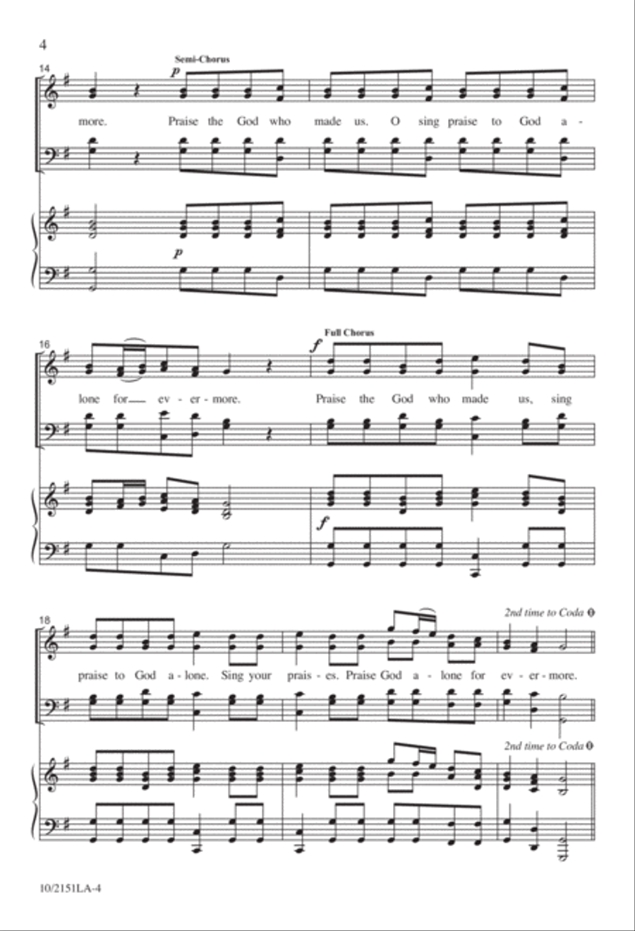 All the Earth Rejoice 4-Part scores gallery preview page 4