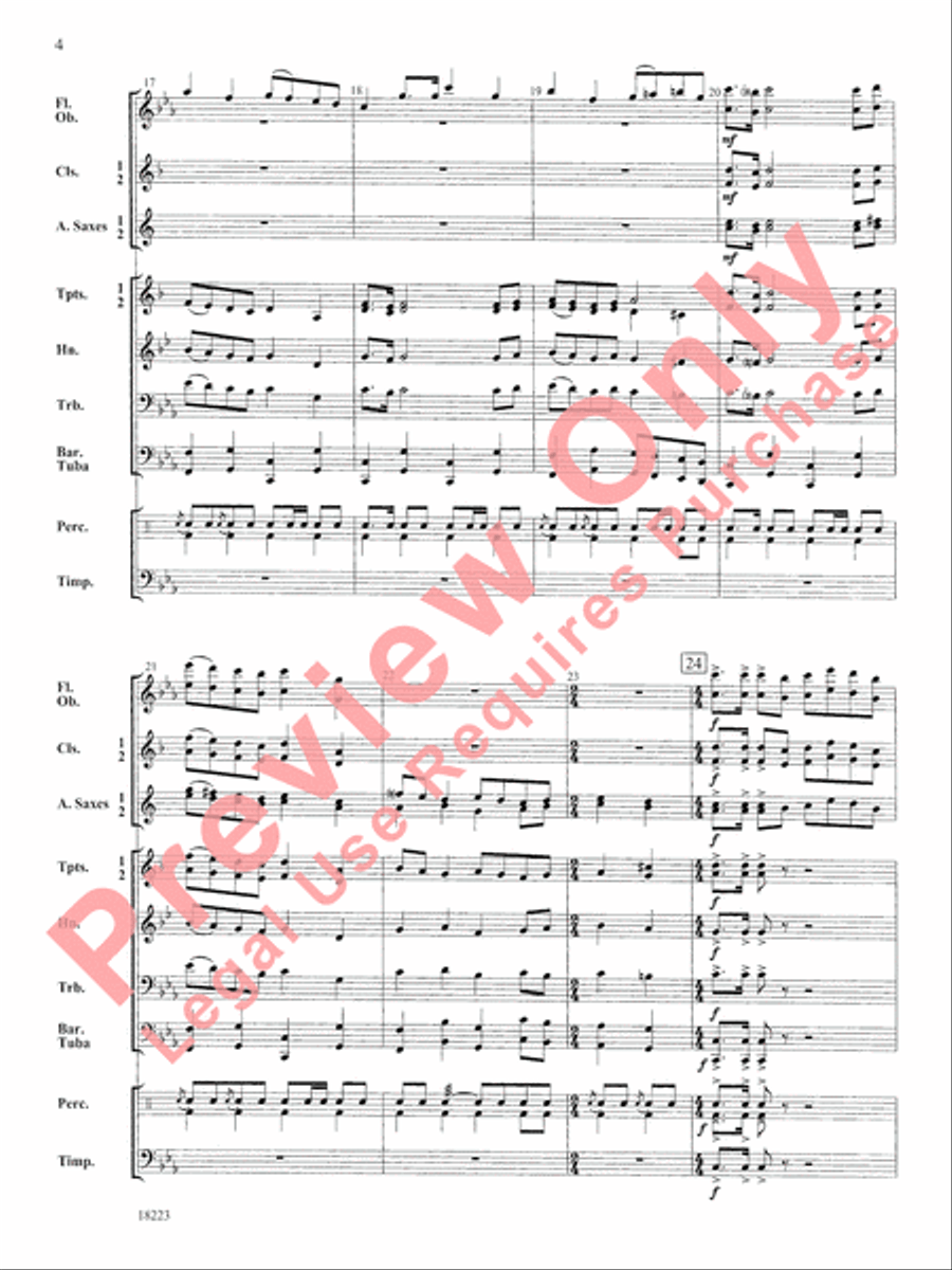 March to Castle Rock Concert Band scores gallery preview page 5