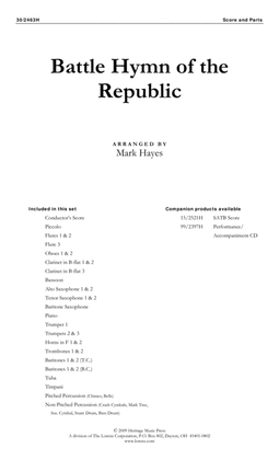 Battle Hymn of the Republic - Concert Band Score and Parts