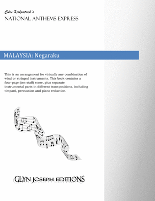 Book cover for Malaysia National Anthem: Negaraku (My Country)