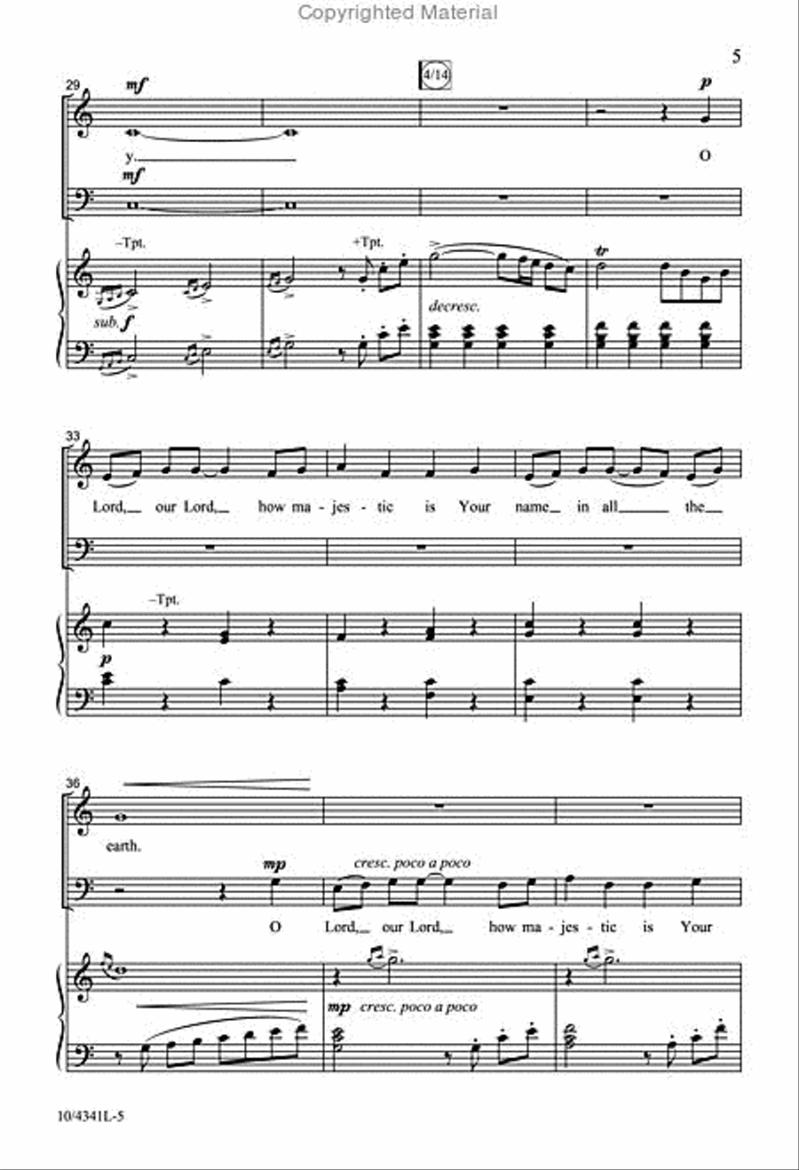 How Majestic Is Your Name 4-Part scores gallery preview page 5