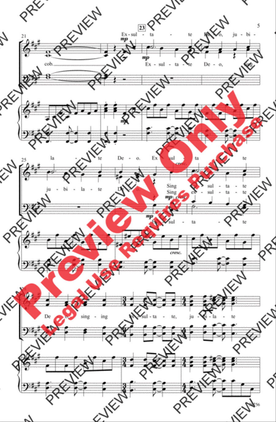 Exsultate, Jubilate Deo Exsultate, Jubilate Deo 4-Part scores gallery preview page 4