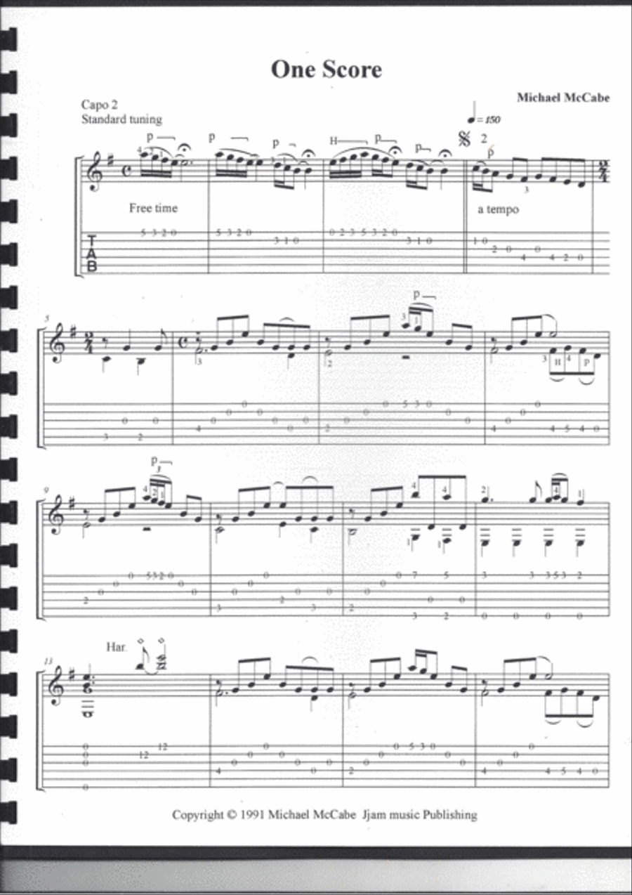 One Score Classical Guitar scores gallery preview page 2
