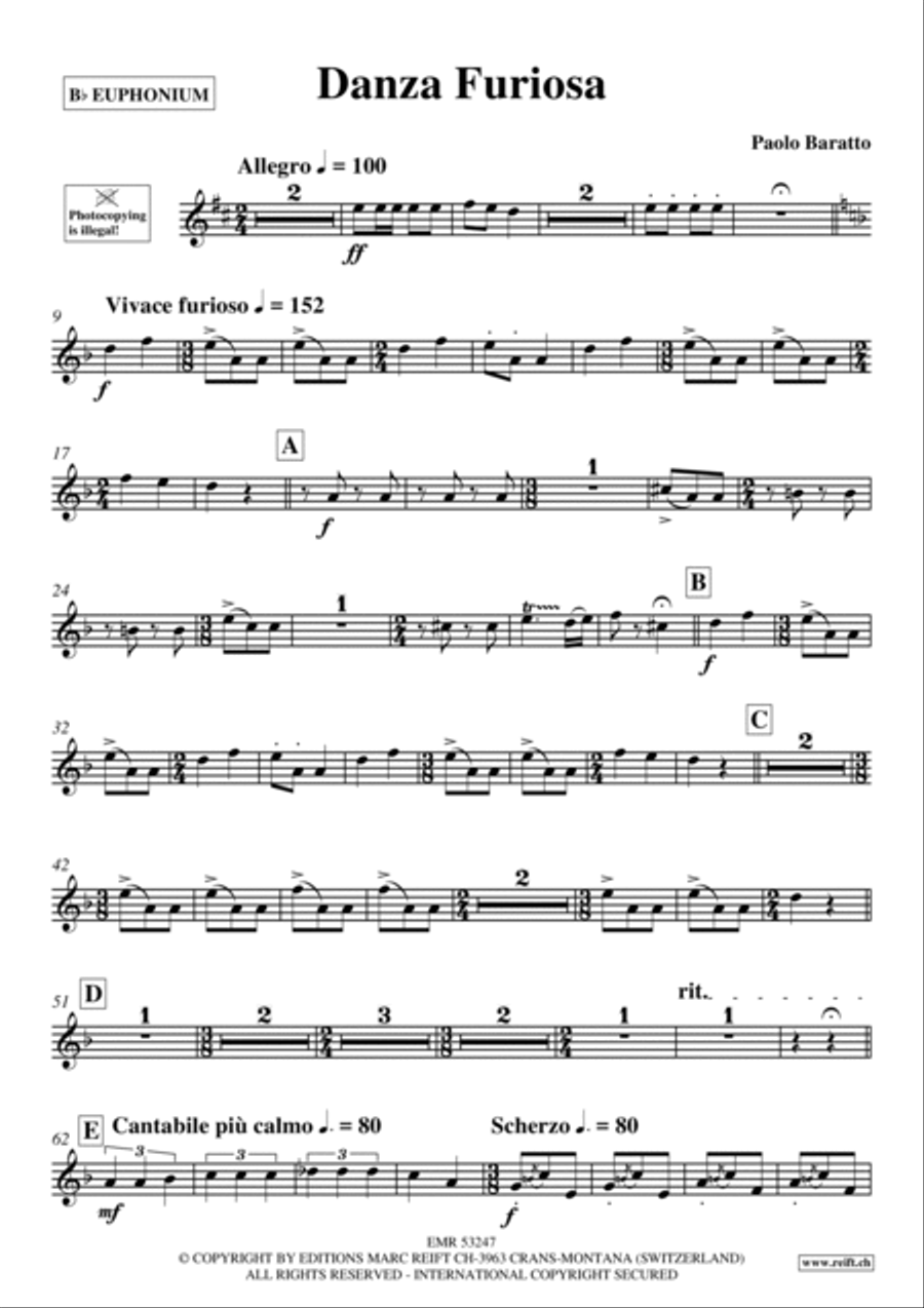Danza Furiosa Euphonium scores gallery preview page 2
