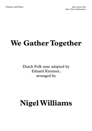 Book cover for We Gather Together, for Clarinet and Piano