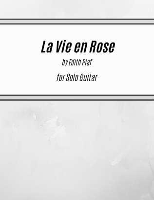 La Vie En Rose (elena Urioste And Tom Poster Version)
