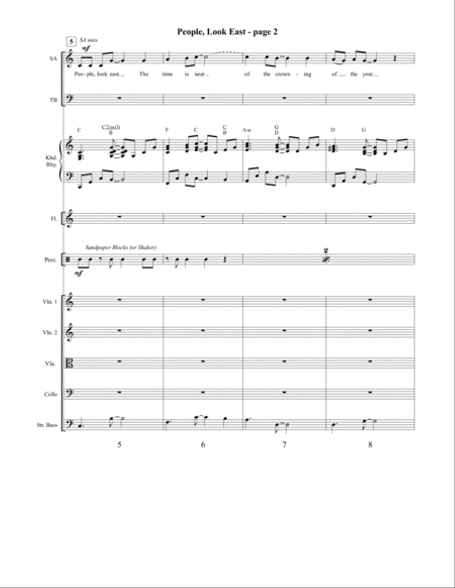 People, Look East Orchestration (Digital) 4-Part scores gallery preview page 3