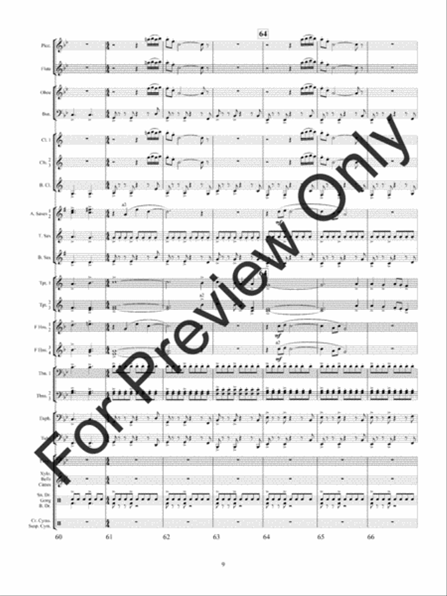 Variations On A Mighty Fortress Concert Band scores gallery preview page 12